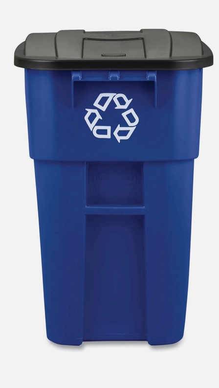 New Rubbermaid Commercial BRUTE Recycling Rollout Trash