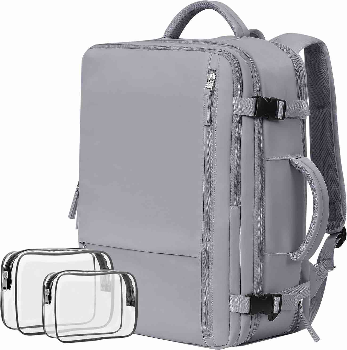 Large Travel Backpack, Carry On Backpack for Men Women, 17 Inch Laptop Backpack,40L Waterproof Backpack Airline Approved, Person Large Travel Backpack, Carry On Backpack for Men Women, 17 Inch Laptop Backpack,40L Waterproof Backpack Airline Approved, Person Item Bag (Dark grey) Item Bag (Dark grey)