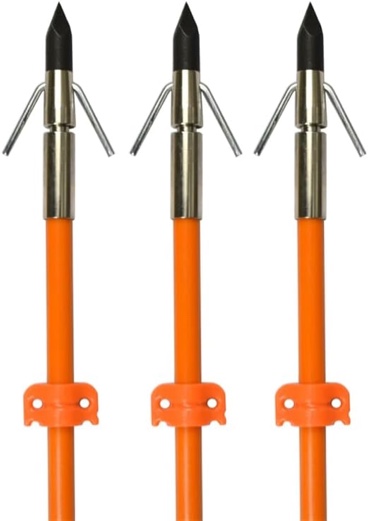 Elong Bow Fishing 32 Inch 5/16" Hunting Arrows Archery Fiberglass Arrows with Safety Slides Broadheads