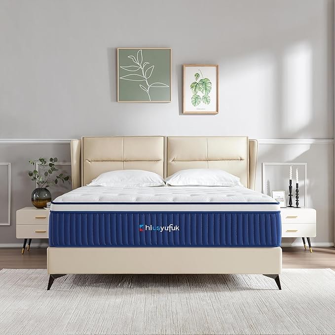 Inch Queen Size Mattress in a Box,Single Bed Mattress with Memory Foam and Pocket Spring,Ergonomic Design & Pressure Relief,Medium Firm Mattress,60"*80"*10