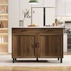 Sturbridge 47.2'' Kitchen Island with Solid + Manufactured Wood Top