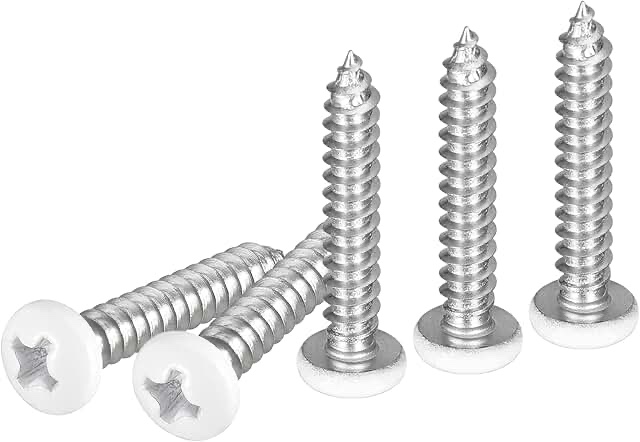 AP Products 012-PTK500W 8X1 White #8 Self-Tapping Pan Head Tri-Screws - 1", 500 Pack