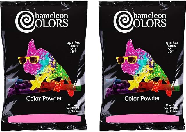 Chameleon Colors Pink Gender Reveal Powder - Two 1 lb Bags - Vibrant Pink Color - Powder for Baby Girl Gender Reveal - Easy-Open Bags - Easy Cleanup - Non-Toxic