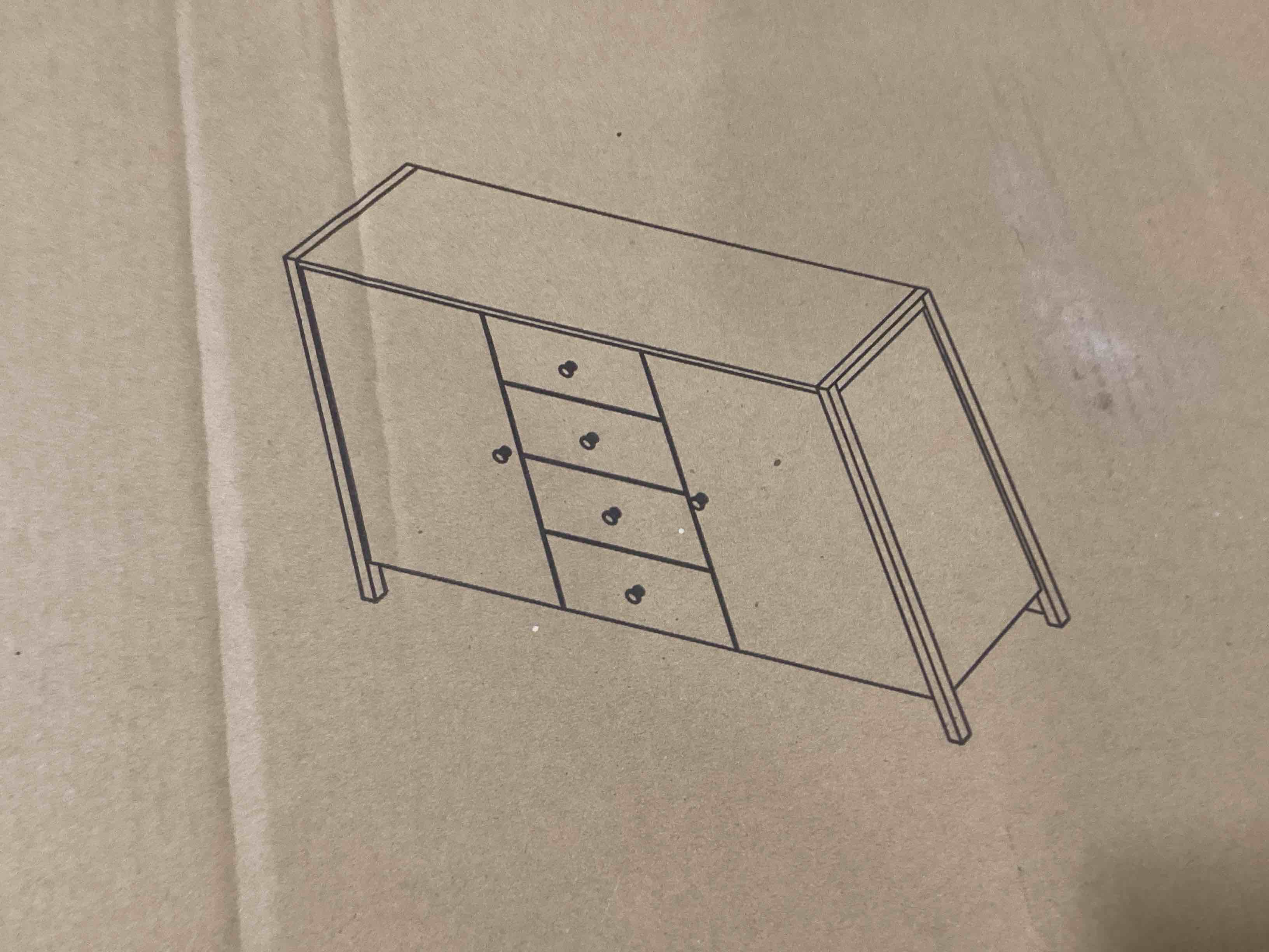 ( incomplete) vidaXL Sideboard Buffet Storage Cabinet SENJA Rattan Look Solid Wood Pine ( Similar photos)