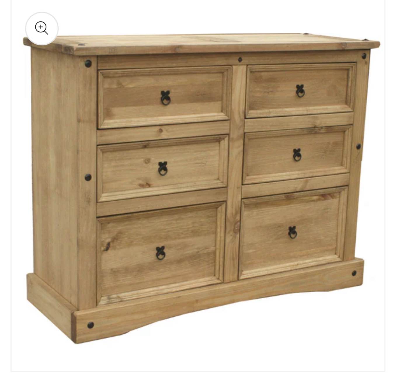 Corona 6 Drawer Chest - Distressed Waxed Pine