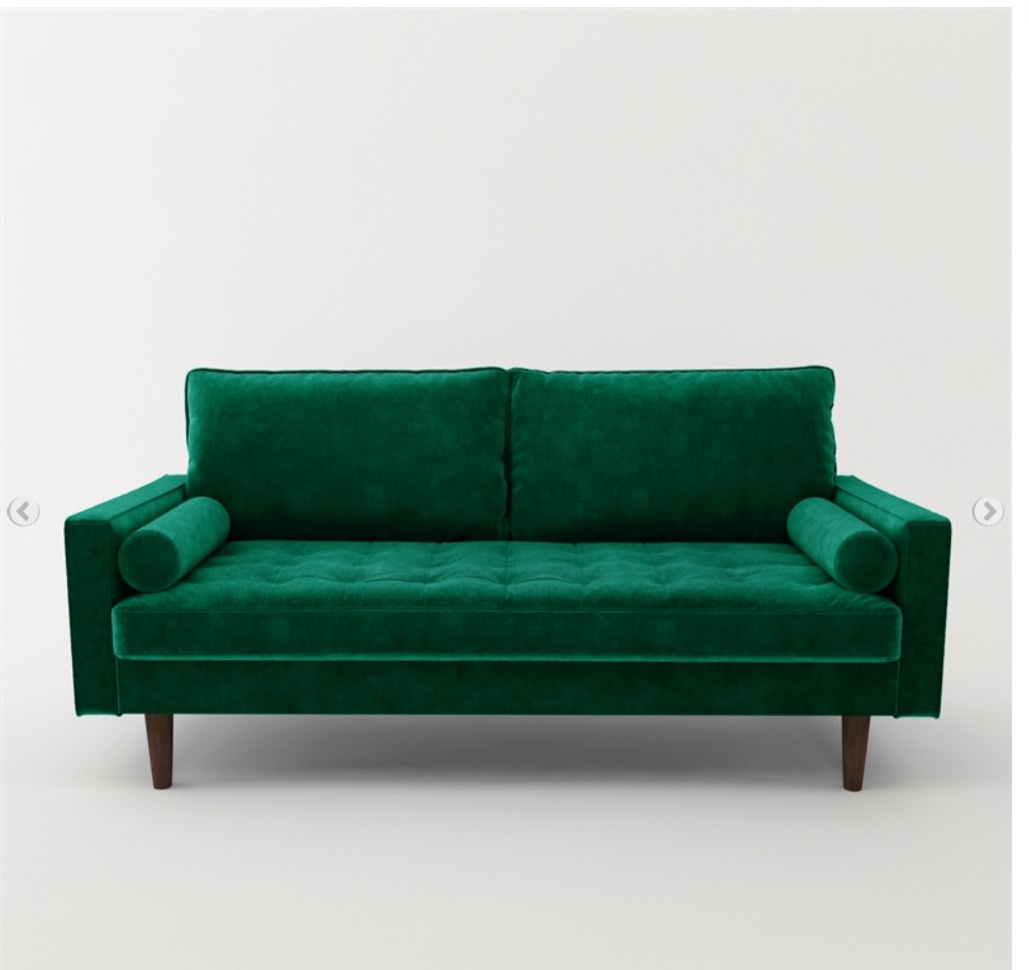 Kingway Furniture Velvet Genoa Living Room Sofa In Green