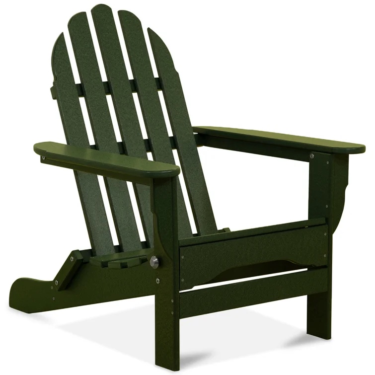 Forest Green Hartington Plastic Folding Adirondack Chair