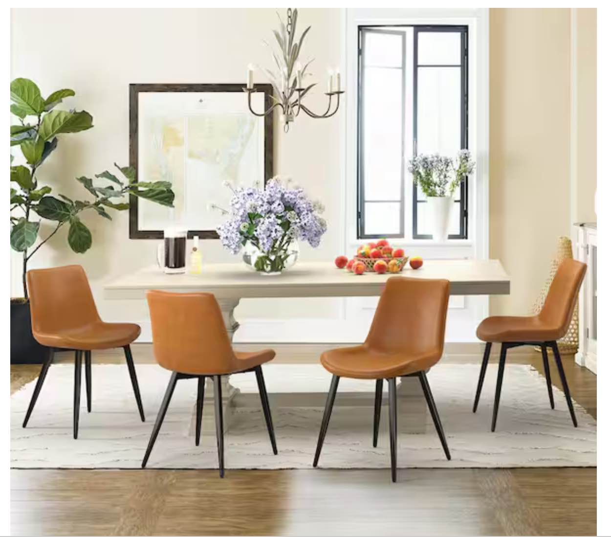 Customer Reviews for LUE BONA Abraham 31.5 in. Whiskey Brown Faux Leather With Bentwood Upholstered Seat Metal Legs Kitchen Dining Room Chair Set of 2 