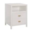 Customer Reviews for Linon Home Decor Peggy White Rectangular End Table with Shelf and Two Drawers 