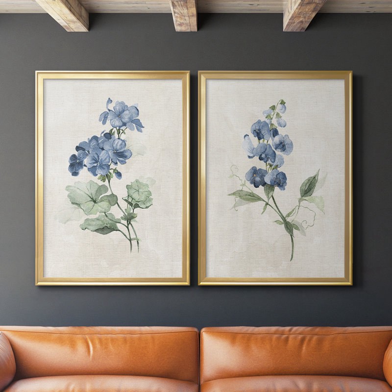 " Farmhouse PeriwInkle I Premium " 2 - Pieces Painting Print