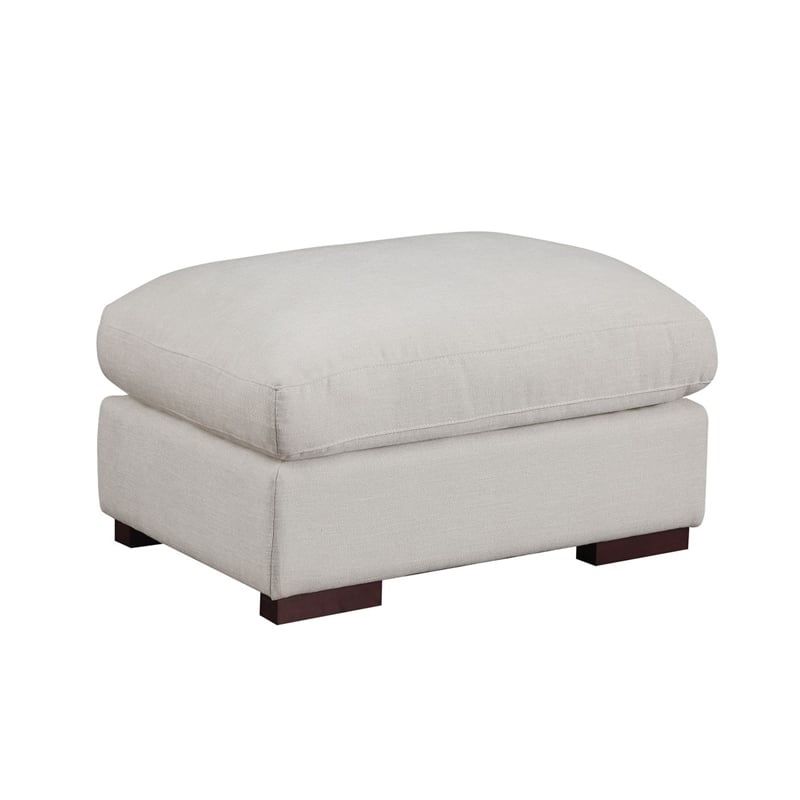 Roll Over Image to ZoomView image gallery graphicDimensions:34.25"H x 123.24"W x 65"D Product Weight: 264.9 lbs Reversible Modular Sectional Fabric Sofa With Two Ottoman-Beige ( Ottoman)