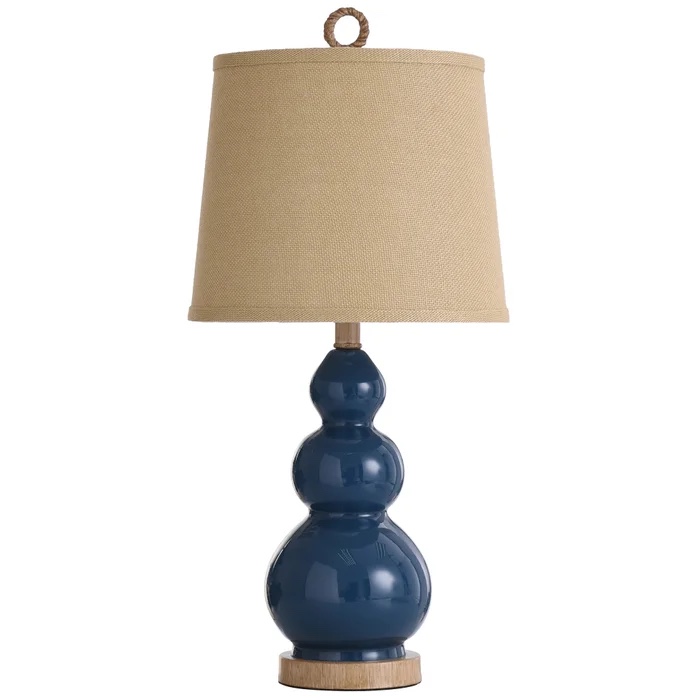 Green BLUE GLASS | Stacked Orb Glass Body Table Lamp | 26in ht. X 12in w. X 12in d. | 60 Watts L25583 Set Of 2 