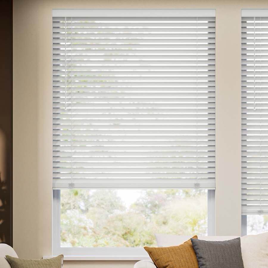 2” Cordless Faux Wood Horizontal Blinds ( 47*48) 