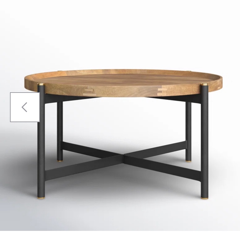 16.5" H x 34.25" L x 34.25" W Molise Solid Wood Coffee Table