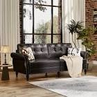 (INCOMPLETE) Burcet 79.7” Rolled Arm Sofa, black