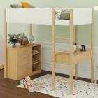 (INCOMPLETE) Jandiel Teddy Fleece Loft Bed Wood