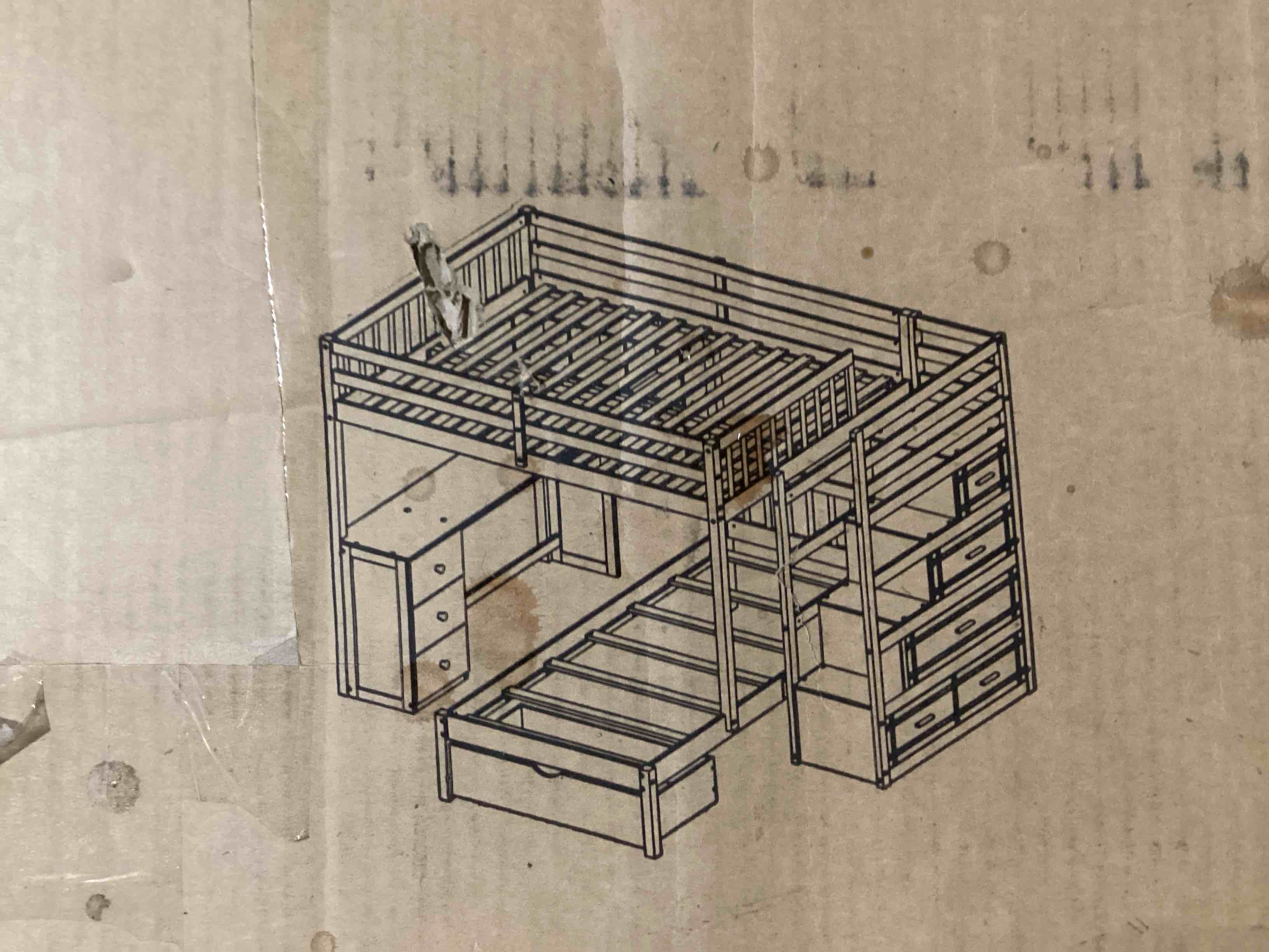 (INCOMPLETE) Gray Bunk Bed