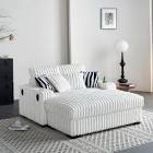 Top Part of Upholstered Fabric for Loveseat and Ottoman Set
