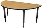 Wofford 60 Half Round Wooden Folding Table
