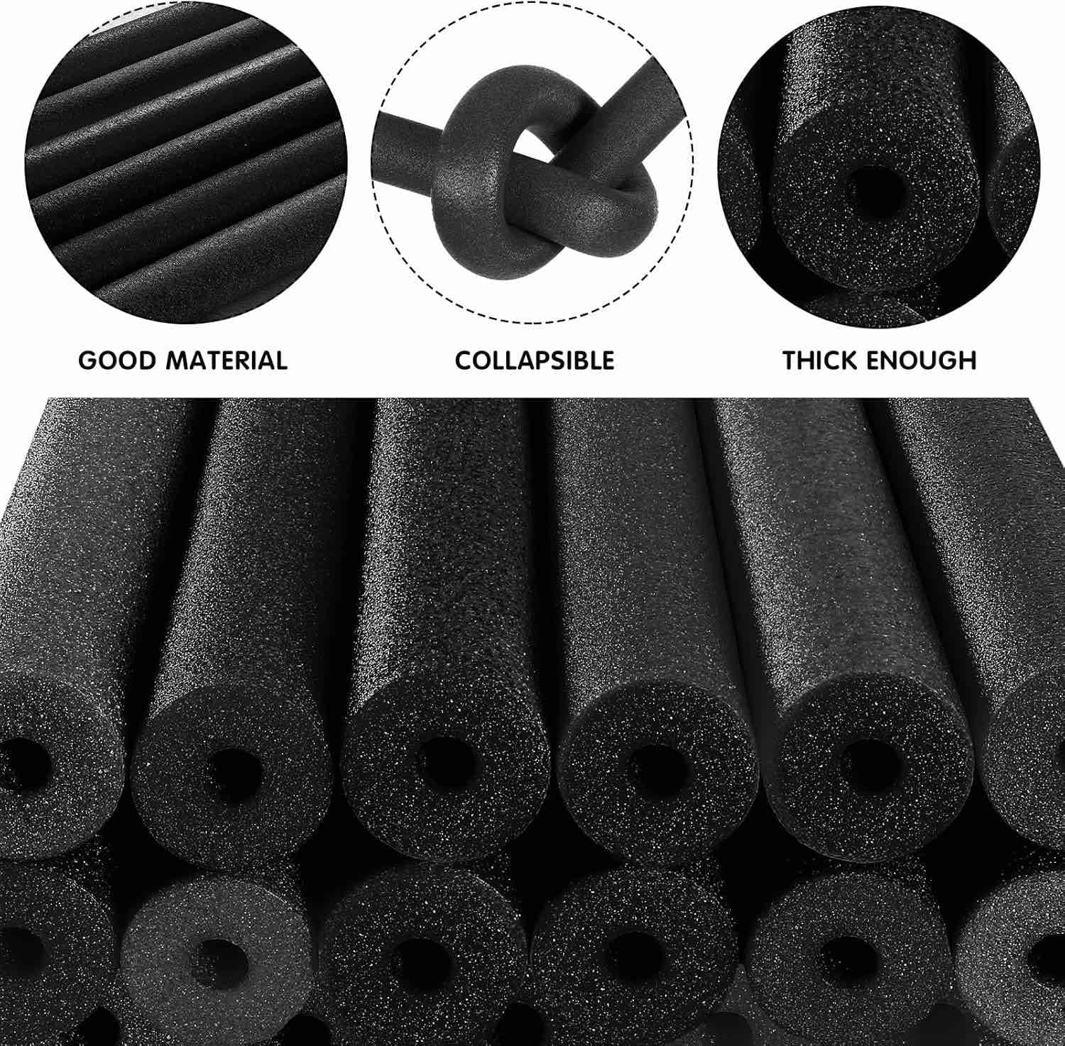 Kathfly 18 fideos de espuma para piscina, de 52 pulgadas, fideos flotantes para piscina, fideos de piscina gigantes, espuma hueca multiusos para accesorios de piscina, proyectos flotantes