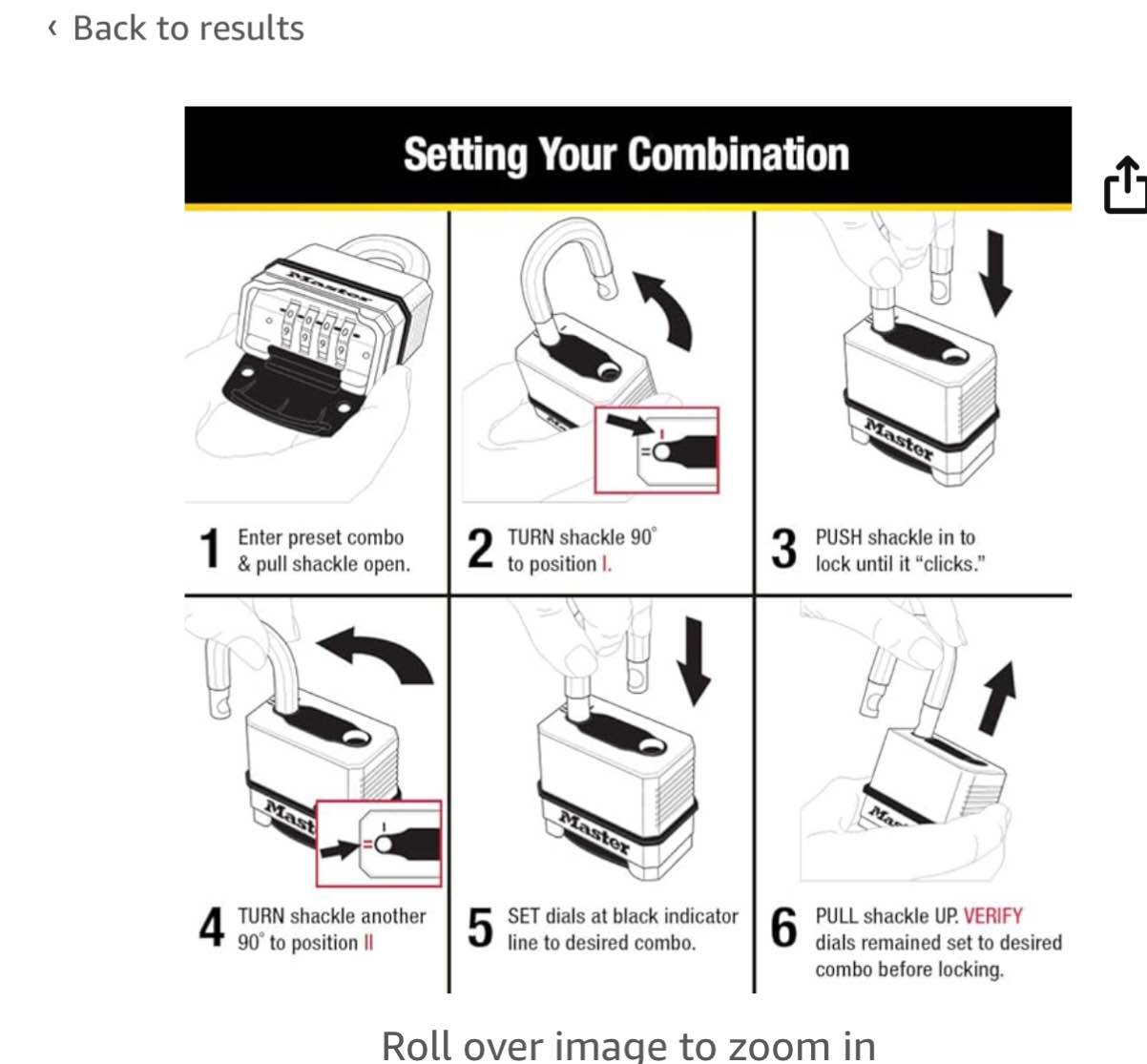 master lock w number code