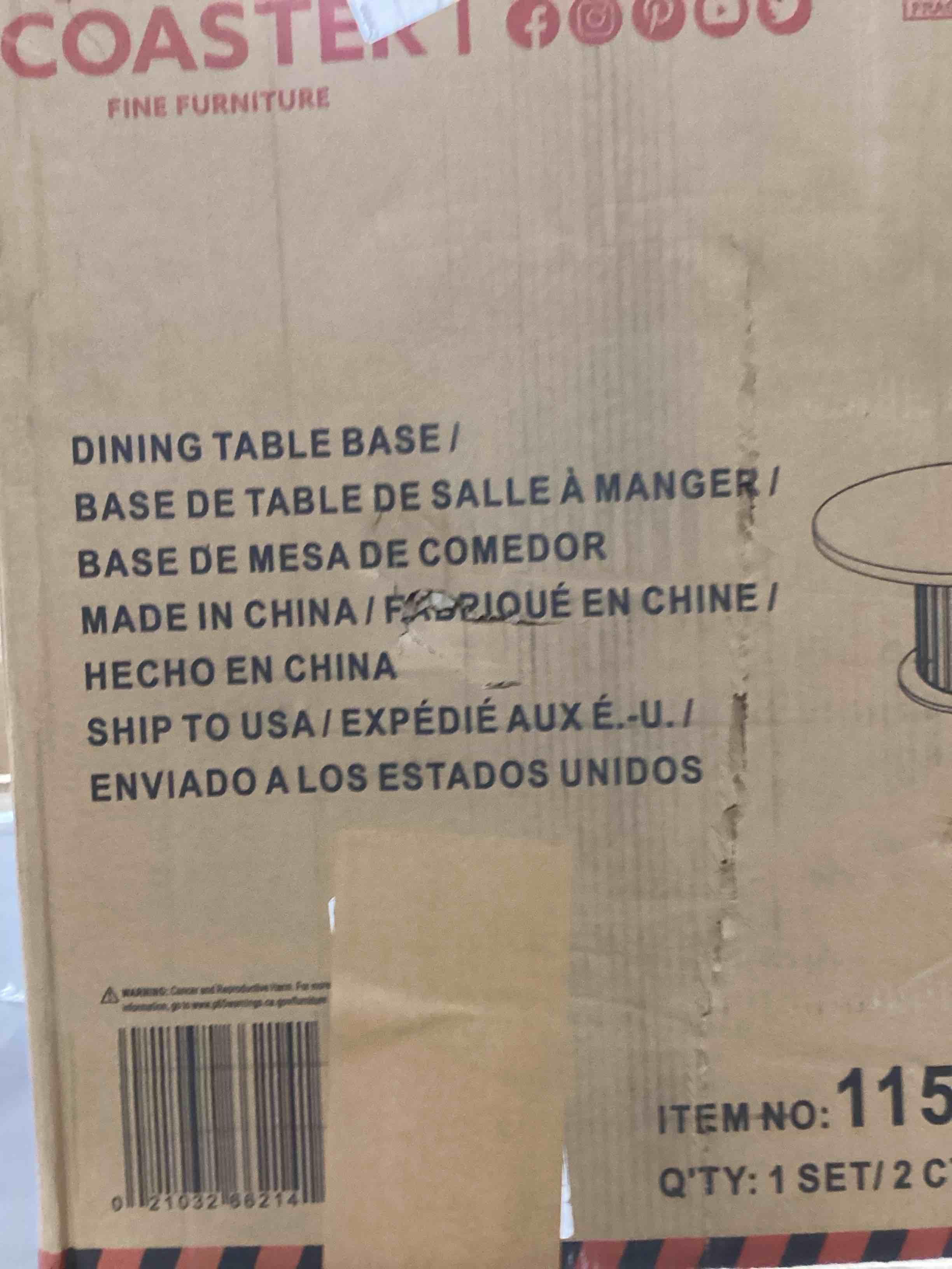 Allison dining table base