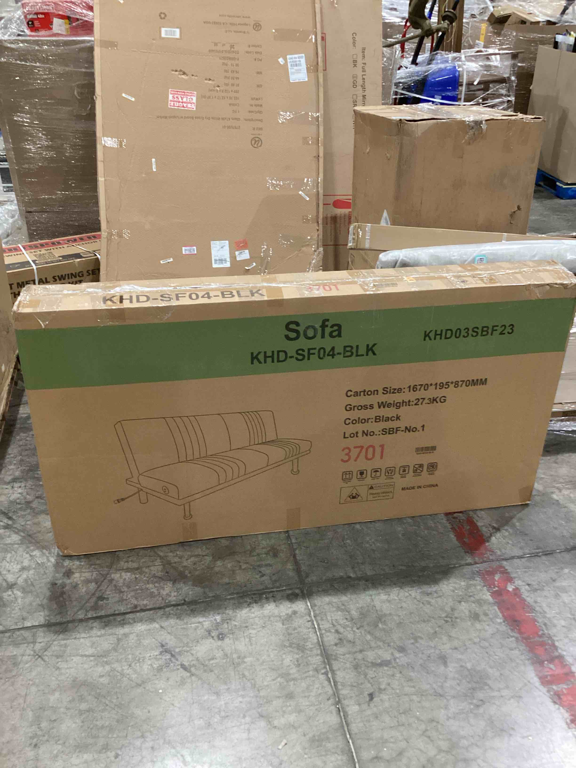 black sofa khd-sf04-blk