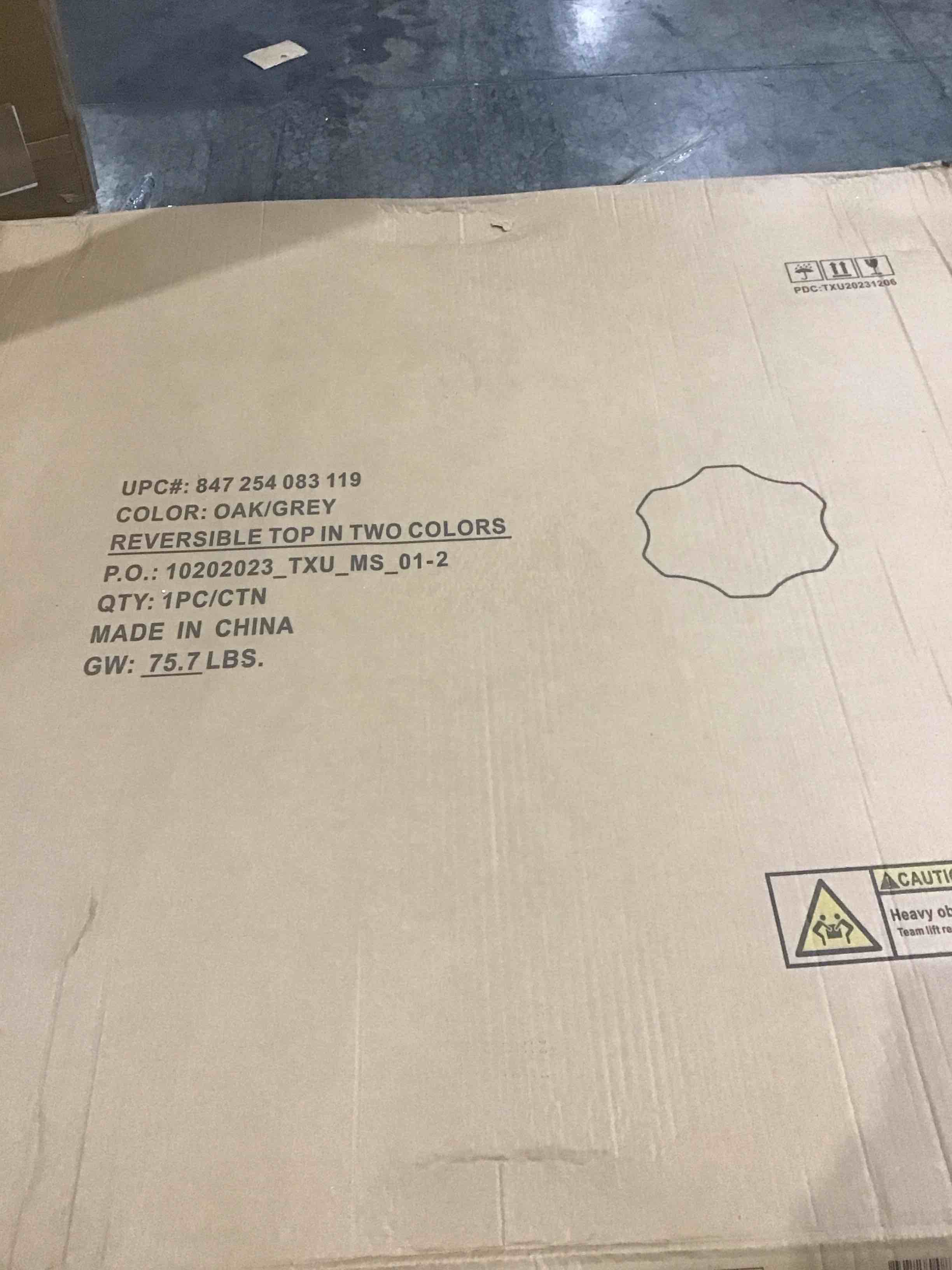 reversible top in two color oak/grey txu20231206