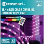 16.4 ft. RGB Color Changing Dimmable Linkable Plug-In LED Outdoor Rope ...
