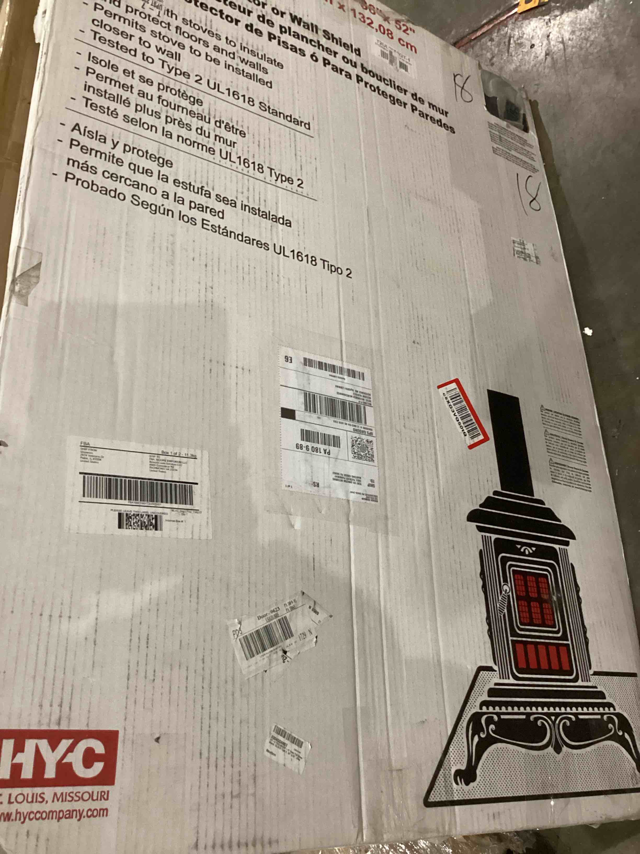 type 2 floor protector or wall shield