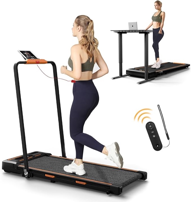 Treadmill for Home, AIRHOT Walking Pad, Portable Treadmill with Remote Control Tape for Home/Office, Low Noise 2.5HP Table Treadmill with LED Indicator