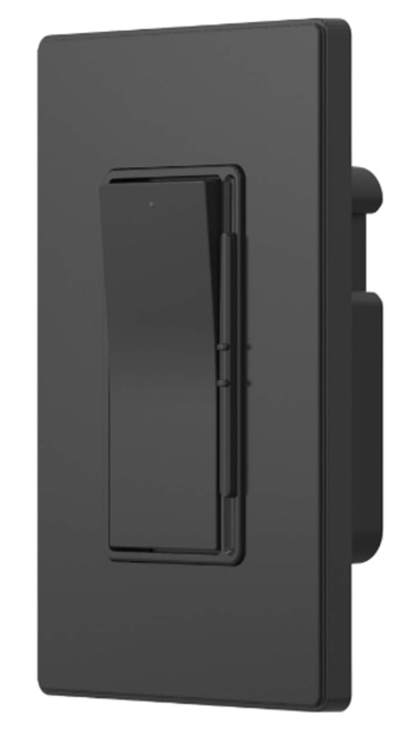 Interruptor de atenuacin de luz negro, solo polo/LED regulable de 3 vas