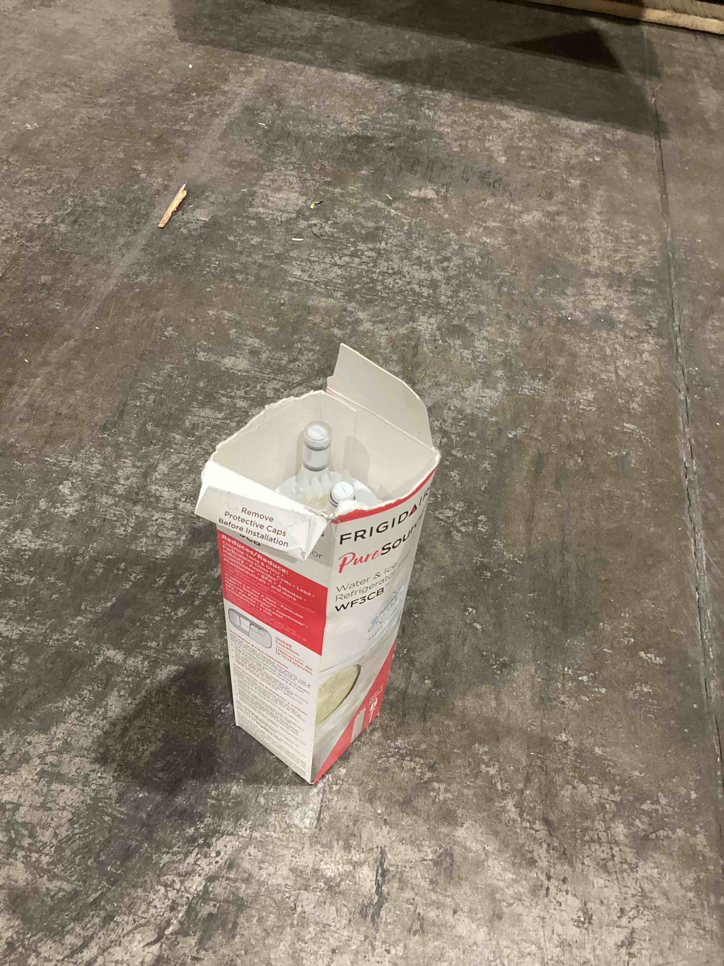 frigidaire puresource water & ice refrigerator filter WF3CB Amazon prime logo Delivery Pickup One-time purchase: $47.00 FREE delivery Friday, December 27 Ships from: Amazon.com Sold by: Amazon.com Subscribe & Save: 5%  10% $44.65 $44.65 per Count ($44.65 / Count) Save 5% now and up to 10% on repeat deliveries. No fees Cancel anytime Learn more FREE delivery Friday, December 27 Or Prime members get FREE delivery Sunday, December 22. Order within 16 hrs 58 mins. Join Prime In Stock Quantity: Quantity:1 Deliver every:  6 months (Most common)  Set Up Now Ships from and sold by Amazon.com Add to List   Sponsored                       6 VIDEOS  Frigidaire WF3CB Puresource3 Refrigerator Water Filter , White, 1 Count (Pack of 1) Click image to open expanded view Frigidaire WF3CB Puresource3 Refrigerator Water Filter , White, 1 Count (Pack of 1)