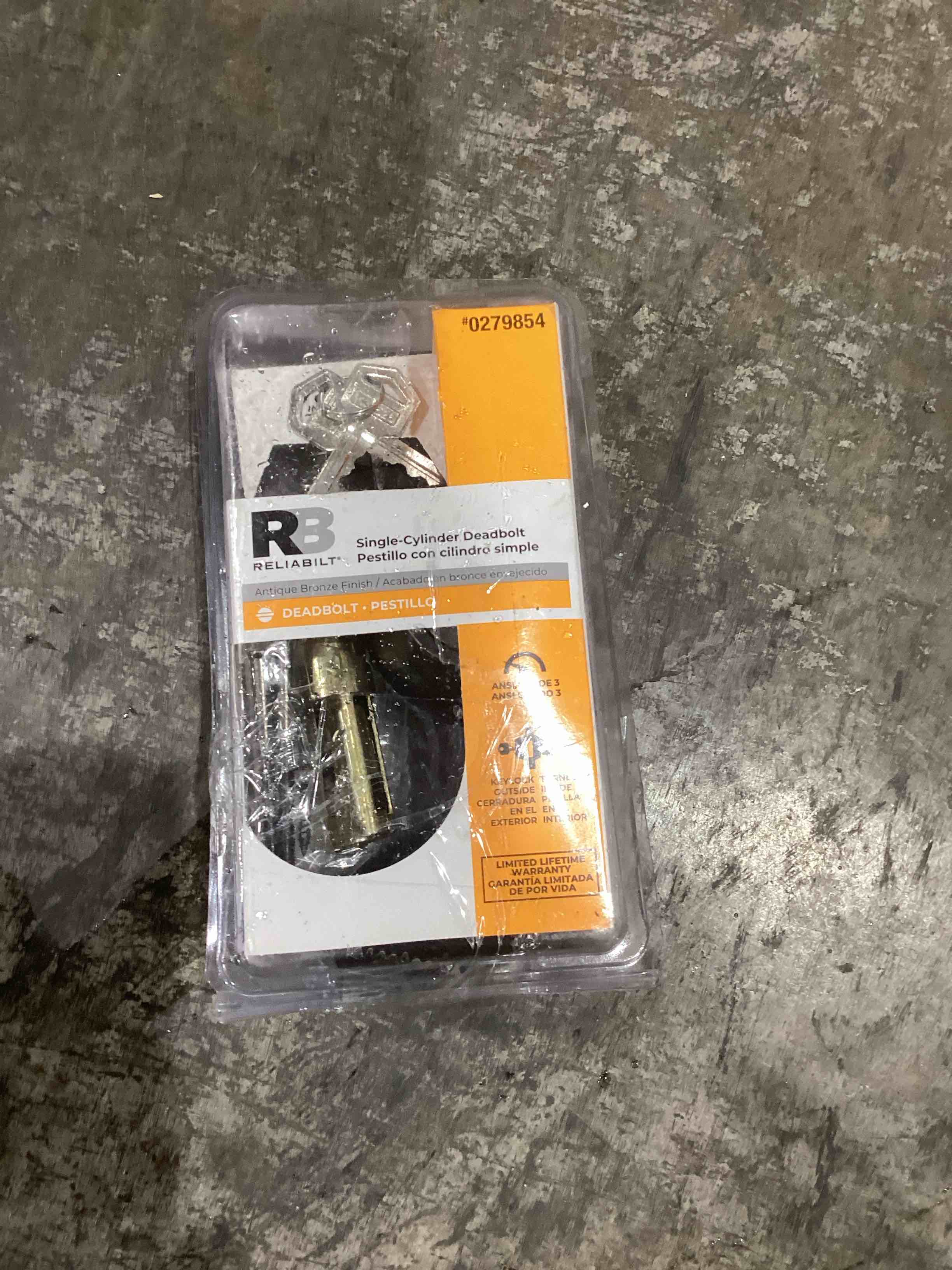 RB relibity single cylinder Deadbolt pestilllo con cilindro simple EASlLOK Deadbolt Lock Twist-to-Lock Front Door Lock Keyless Heavy Duty Single Cylinder Deadbolt Mechanical gate Lock(Zinc Alloy, Black, 1 Pack)