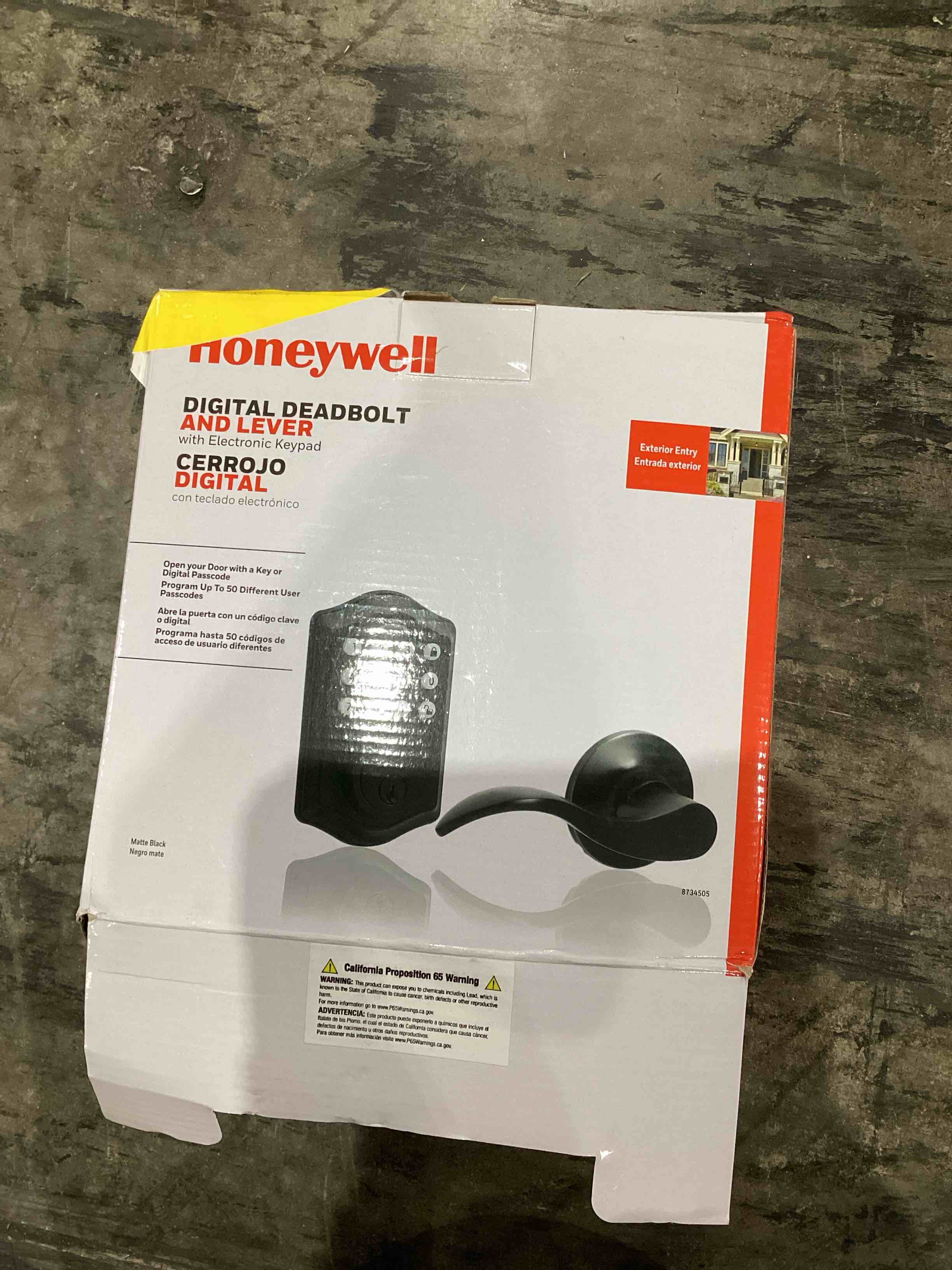 Honeywell Safes & Door Locks - Keyless Entry Door Lock with Smart Electronic Keypad Deadbolt - Easy Installation & 50 Different Pin Codes - Auto Lock - Oil Rubbed Bronze - 2.9 x 2 x 6.2 in - 8712409