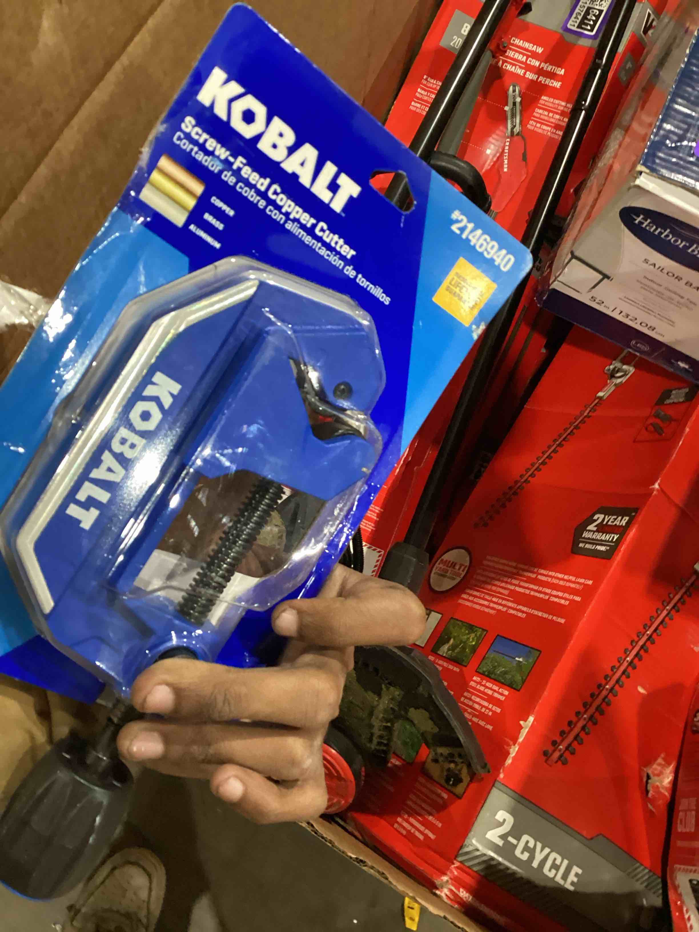 kobalt screw feed copper cutter