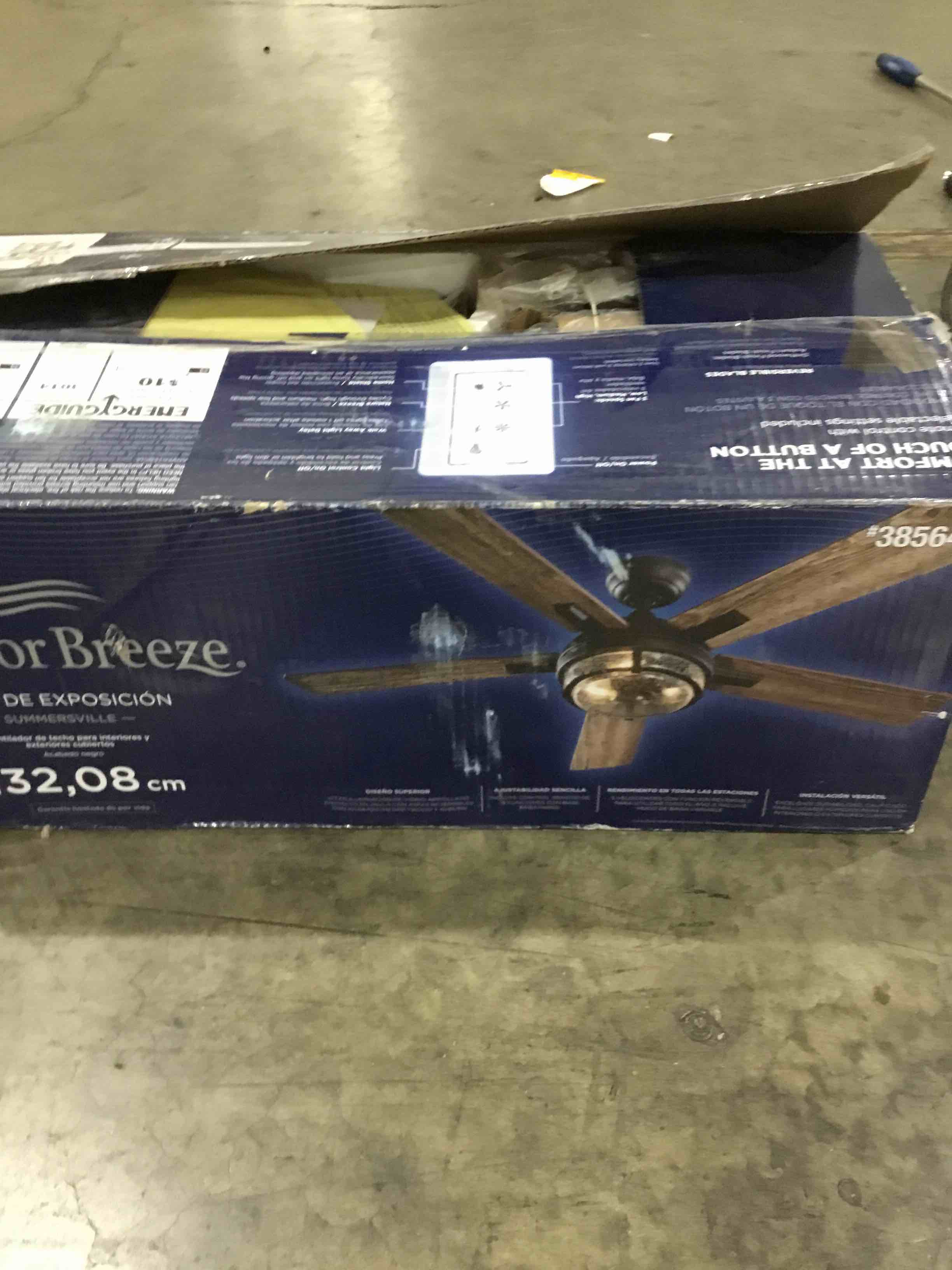 500+ bought last week Harbor Breeze Summersville 52-in Textured Black with Driftwood/Auburn Blades LED 