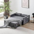 Lateresa 54'' Pull-Out Sofa Bed Loveseat - Adjustable Backrest With 2 Soft Pillows