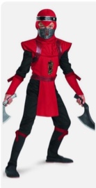 Kid's Red Viper Ninja Deluxe Costume For Boy(L/G) (10-12 )