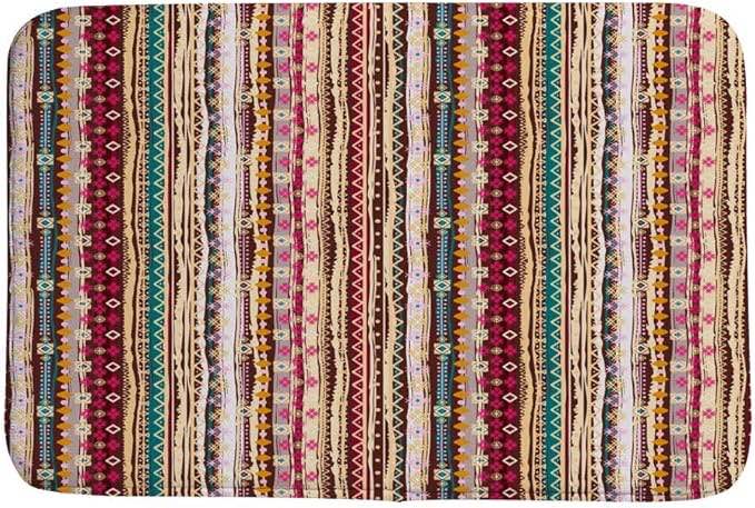 (imagen de referncia )Alfombra de baño ultra suave antideslizante Antifatiga confort baño alfombras para bañera ducha o dormitorio colorido estilo bohemio