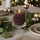Pine Cone LED Real Wax Unscented Flameless Candle