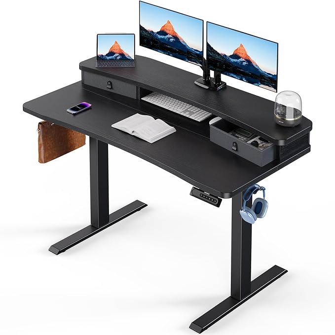 standig desk with drawer