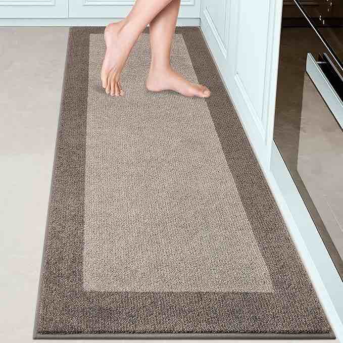 Machine Washable Kitchen Rug 24" x 60' Non Slip Kitchen Mat for Floor, Absorbent Entrance Runner Rug for Bedroom, Hallway, Bathroom, Door
