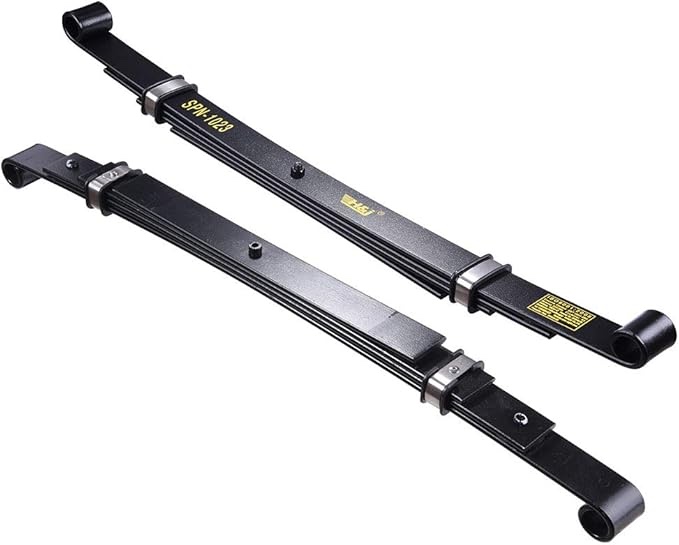 AW Set of 2 Rear Leaf Springs Compatible with Club Car Precedent Golf Cart Heavy Duty Dual Action with Bushings