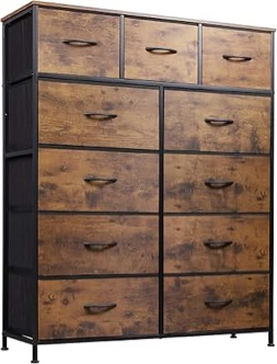 WLIVE Tall Dresser for Bedroom, Fabric Dresser Storage Tower, Dresser & Chest of Drawers Organizer Unit with 11 Drawers, Storage Cabinet, Hallway, Closets, Steel Frame, Wood Top Visit the WLIVE Store