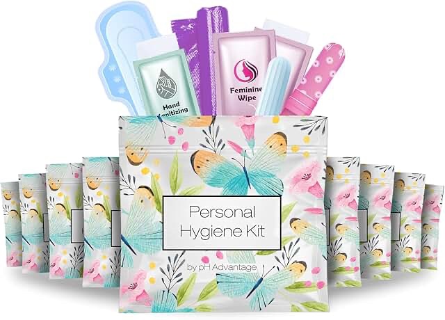 Variety of sizes and brands of sanitary napkins