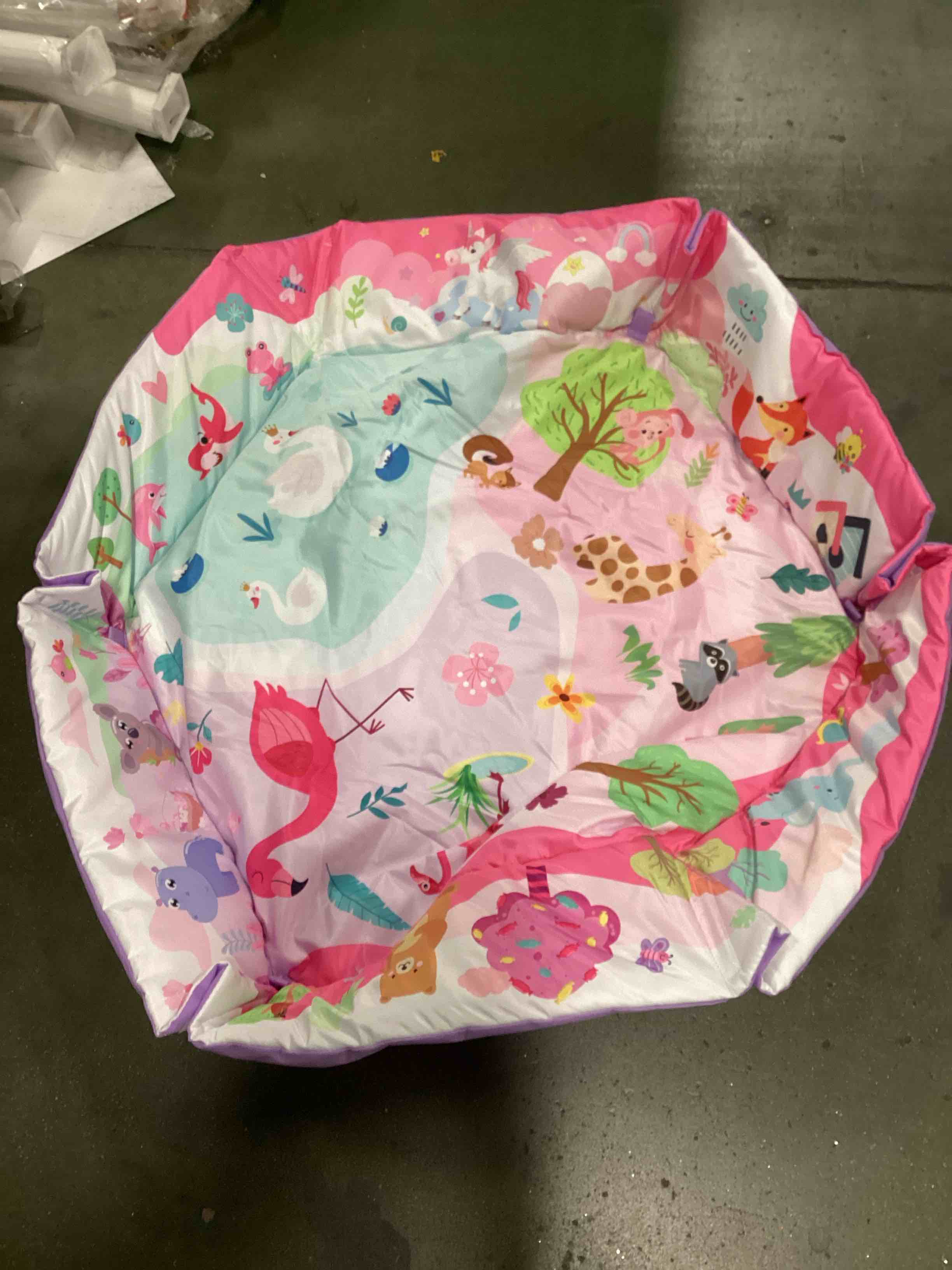 bright stars pink baby play mat(stock photo similar but not exact)