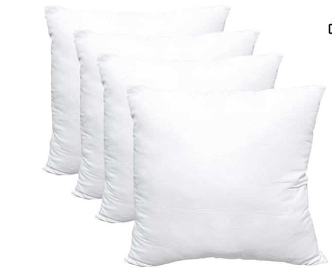 18x18 pillow cushion insert 4pc