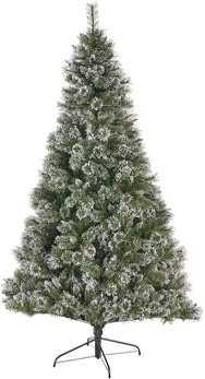 7.5 ft green pvs+pine needle mixed hinged tree with 200 led