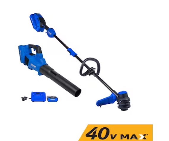 Kobalt Gen4 40-volt Cordless Battery String Trimmer and Leaf Blower Combo Kit 4 Ah (Battery & Charger Included)
